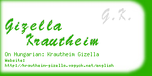 gizella krautheim business card